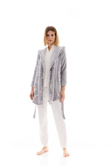 Pink Label - Hooded Fleece Robe Night Sky