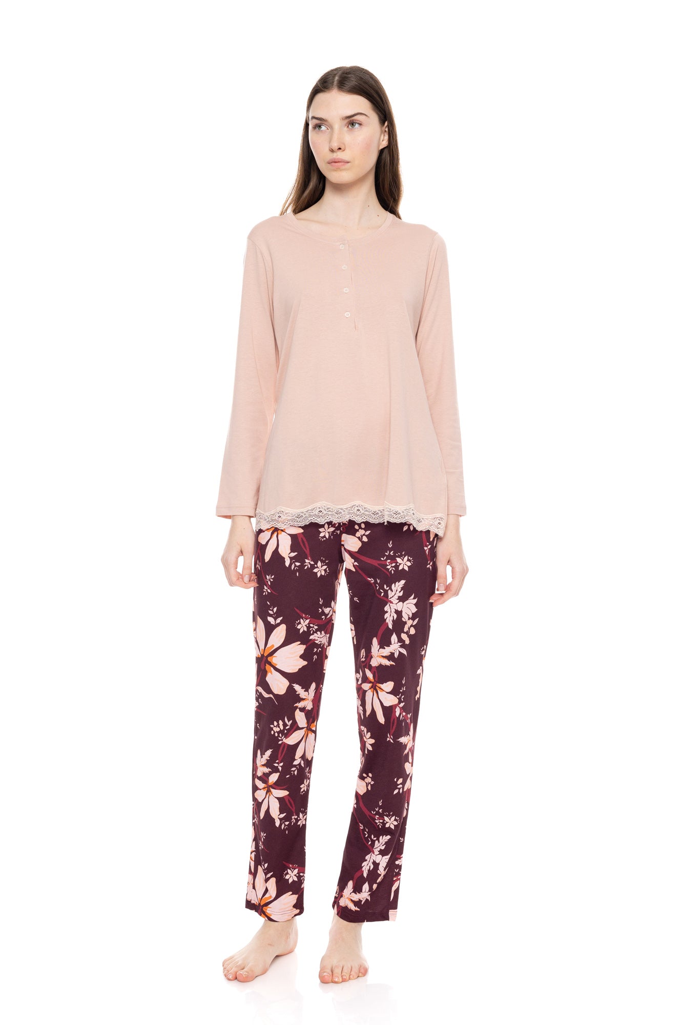 Pink Label - Magenta Flower Pajamas