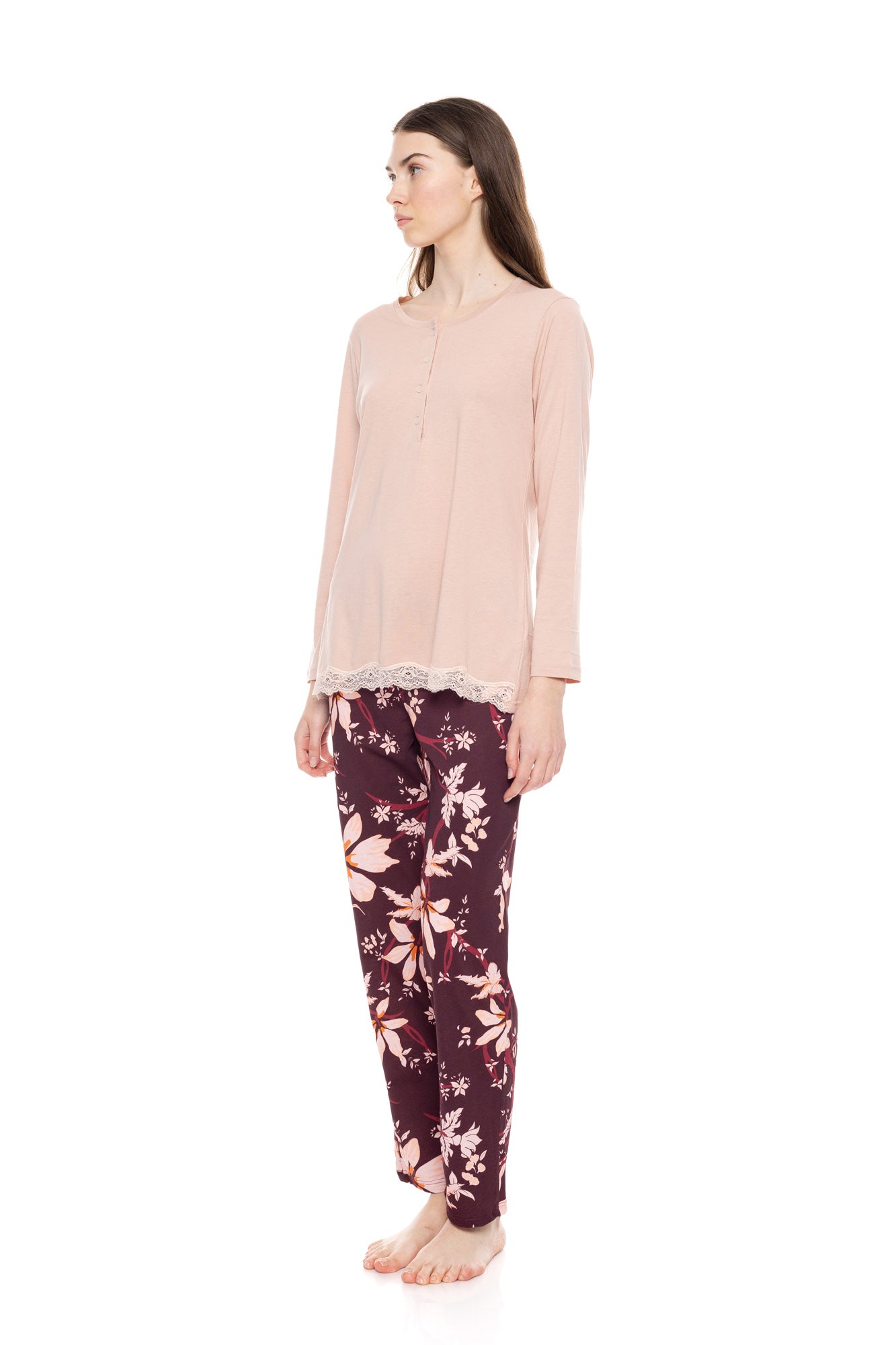 Pink Label - Magenta Flower Pajamas