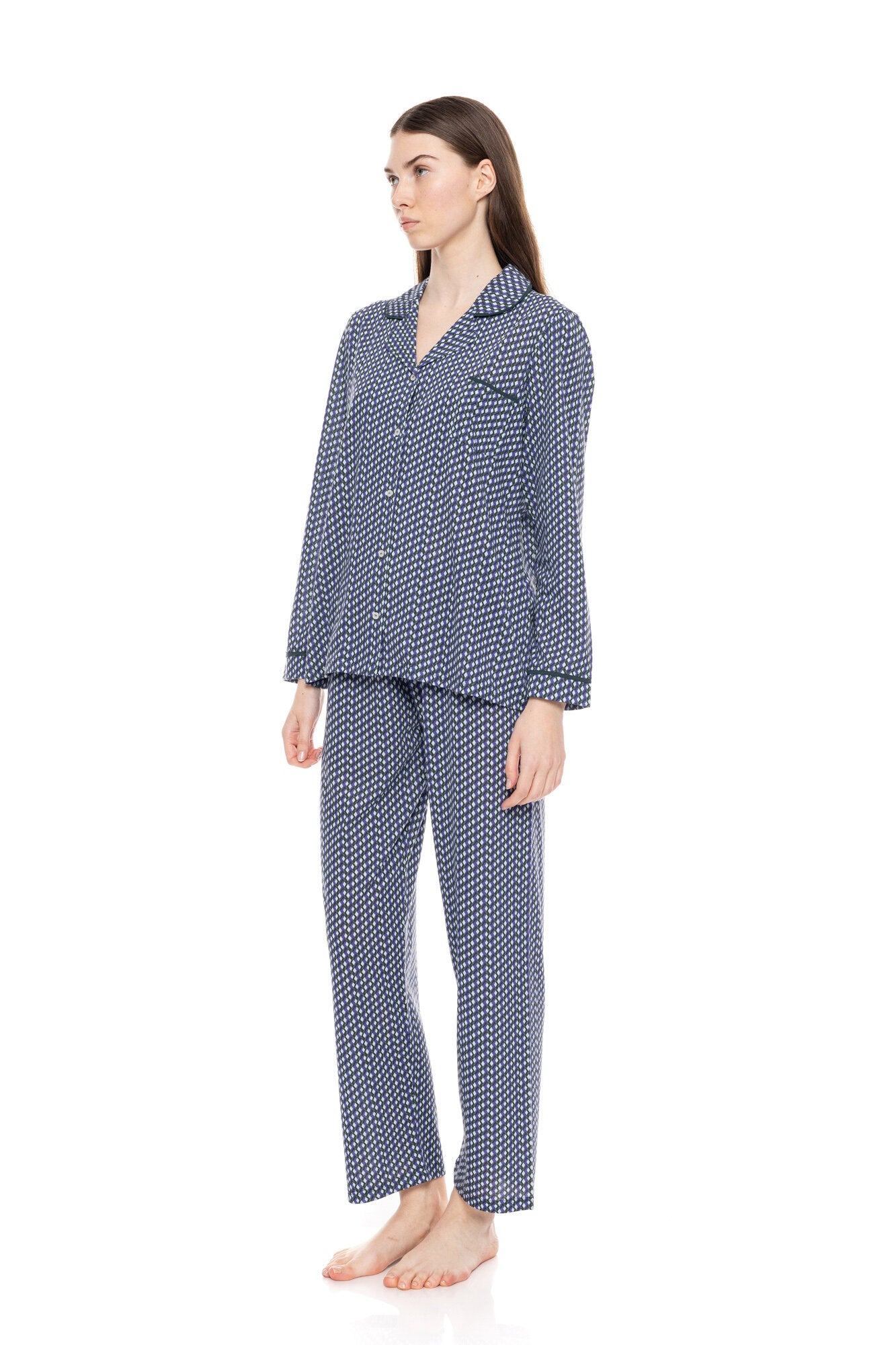 Pink Label - Button-Down Pajamas Midnight Forest