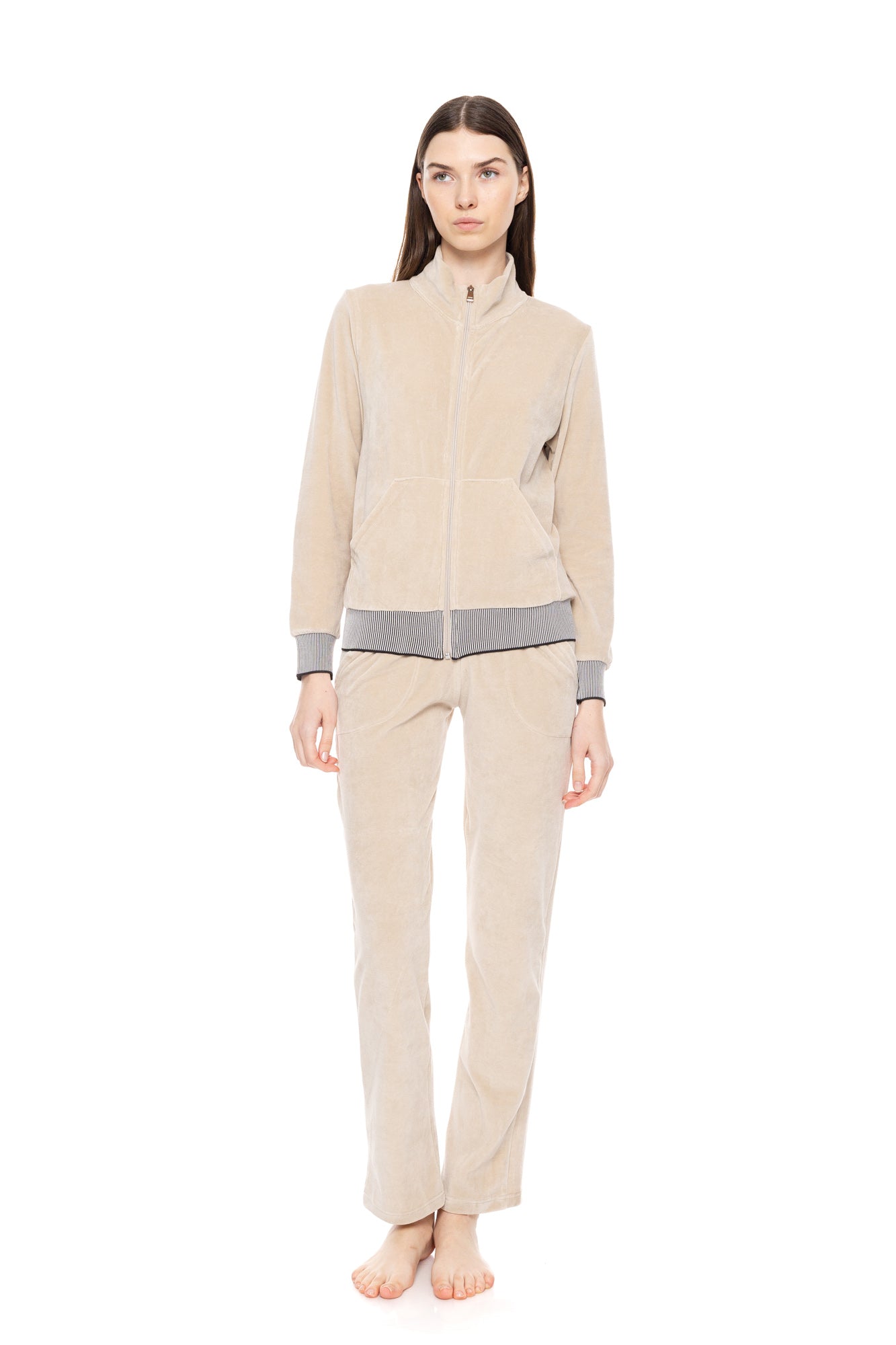 Pink Label - Black Velvet Stripe Tracksuit