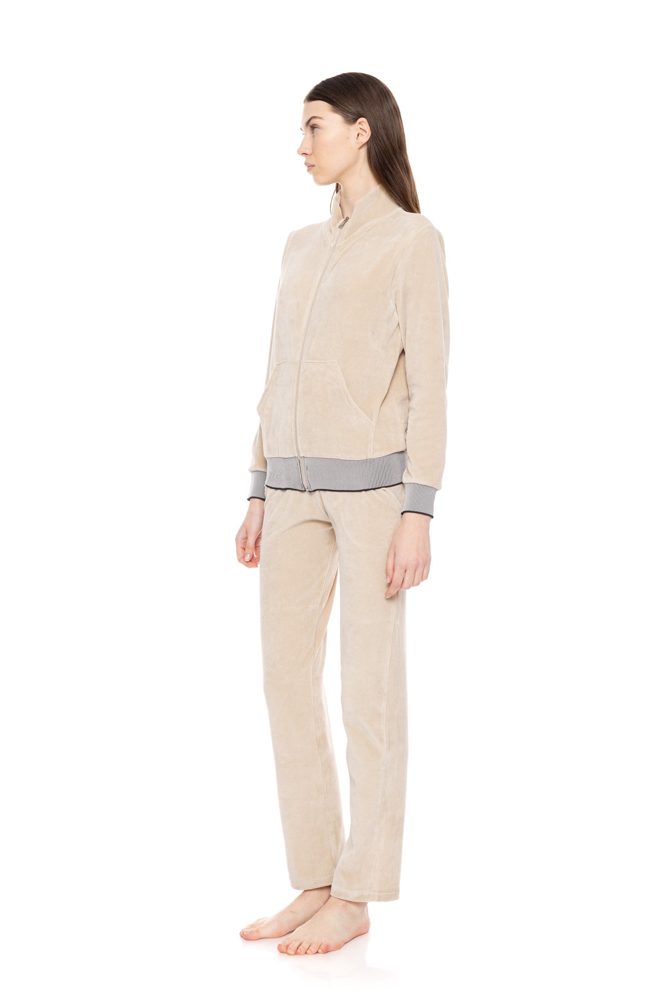 Pink Label - Black Velvet Stripe Tracksuit