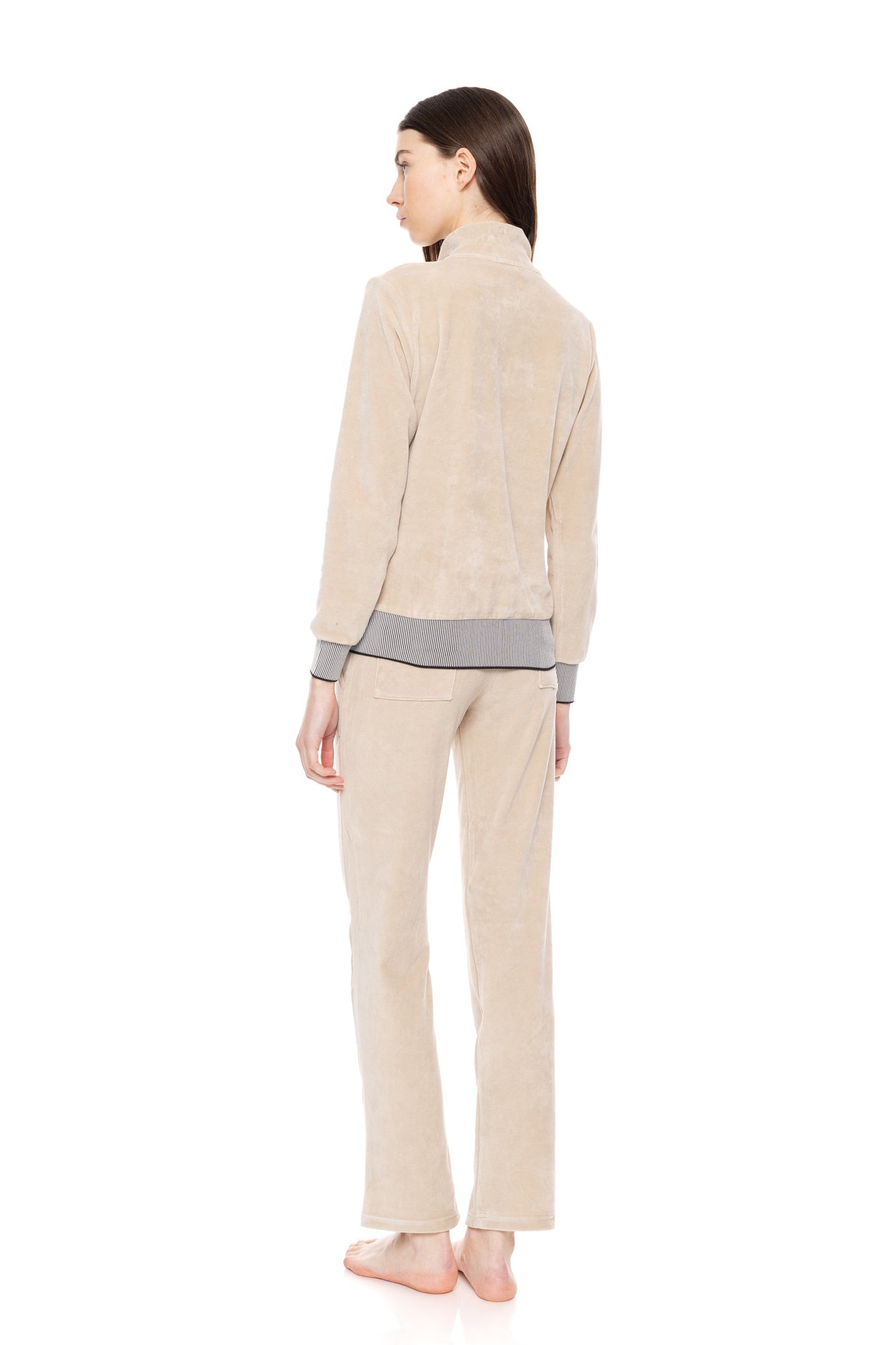 Pink Label - Black Velvet Stripe Tracksuit
