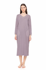Pink Label - Long Velvet Stripe Nightgown