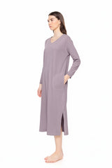 Pink Label - Long Velvet Stripe Nightgown