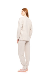 Pink Label - Pyjama Hazelnut Stripes