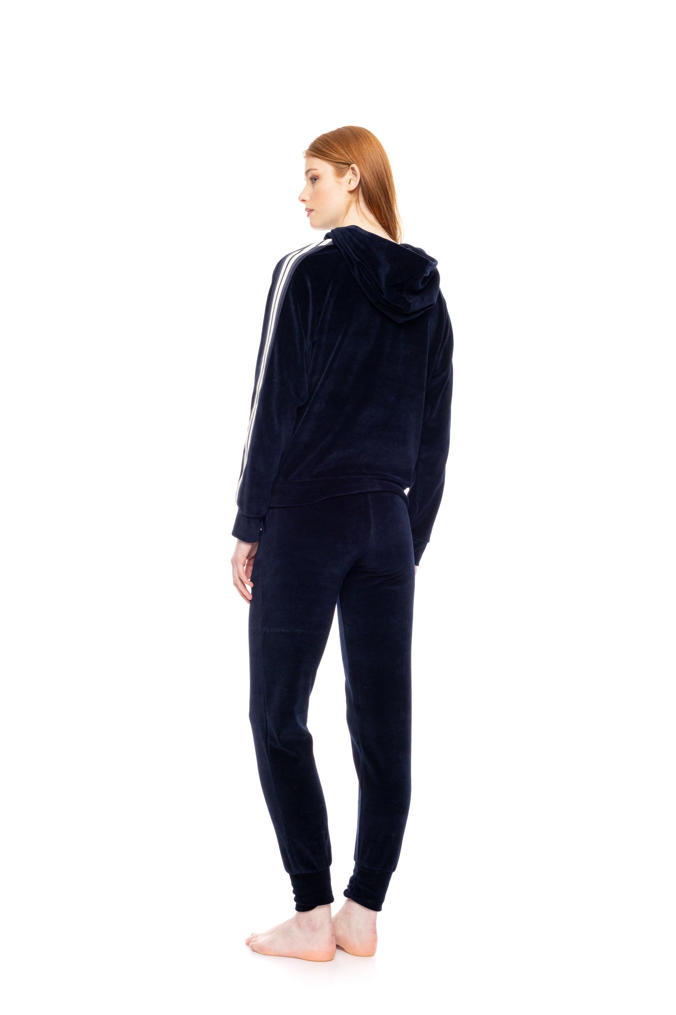 Pink Label - Velvet Tracksuit Off-White Stripe