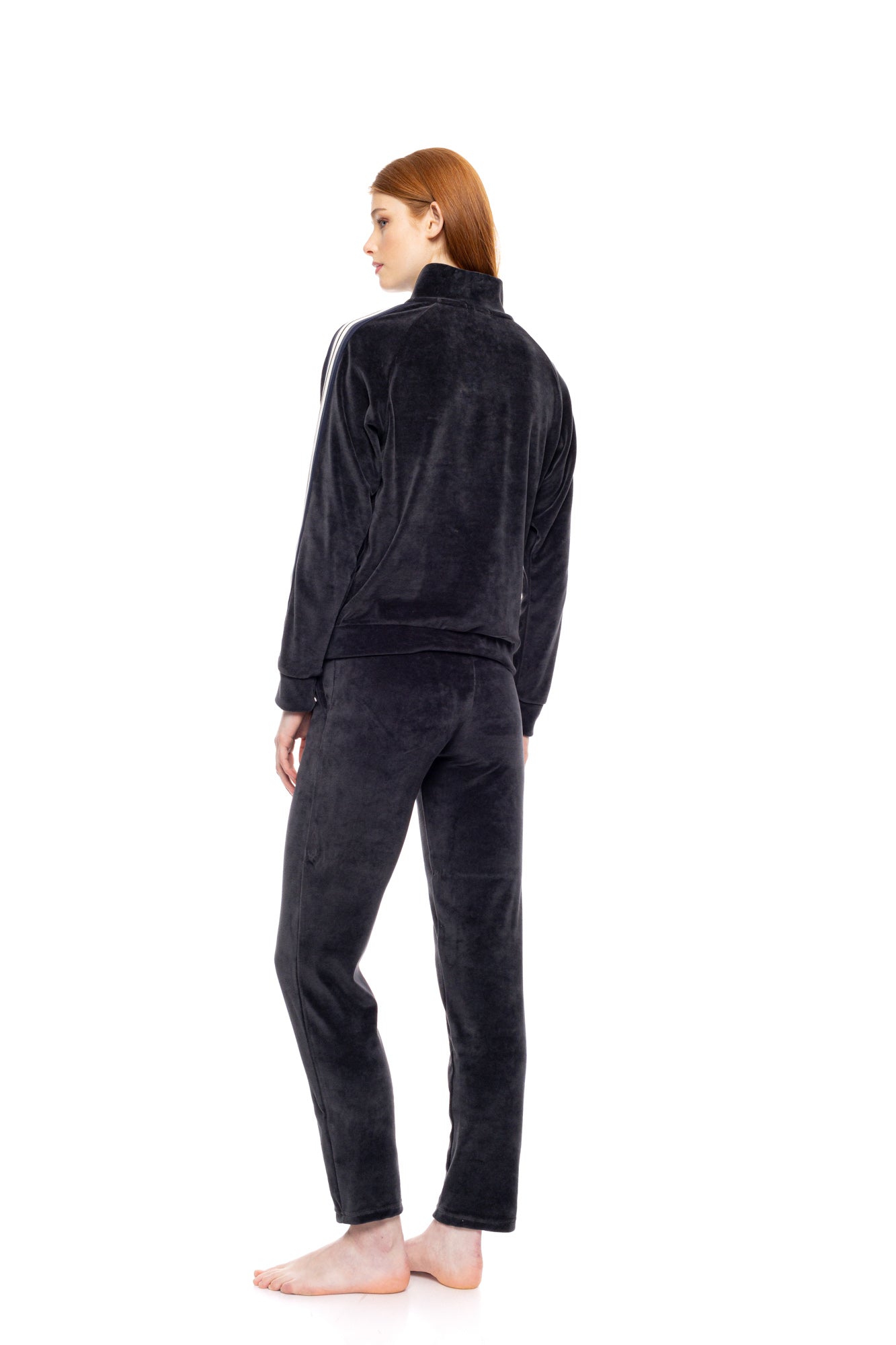 Pink Label - Velvet Tracksuit Off White Stripe