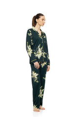 Pink Label - Emerald Floral Button-Up Pyjamas