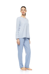Pink Label - Blue Cloud Plaid Pyjamas