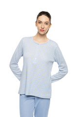 Pink Label - Blue Cloud Plaid Pyjamas