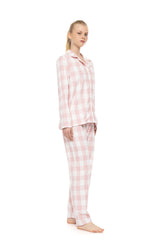 Pink Label - Buttoned Pajamas Soft Pink Plaid