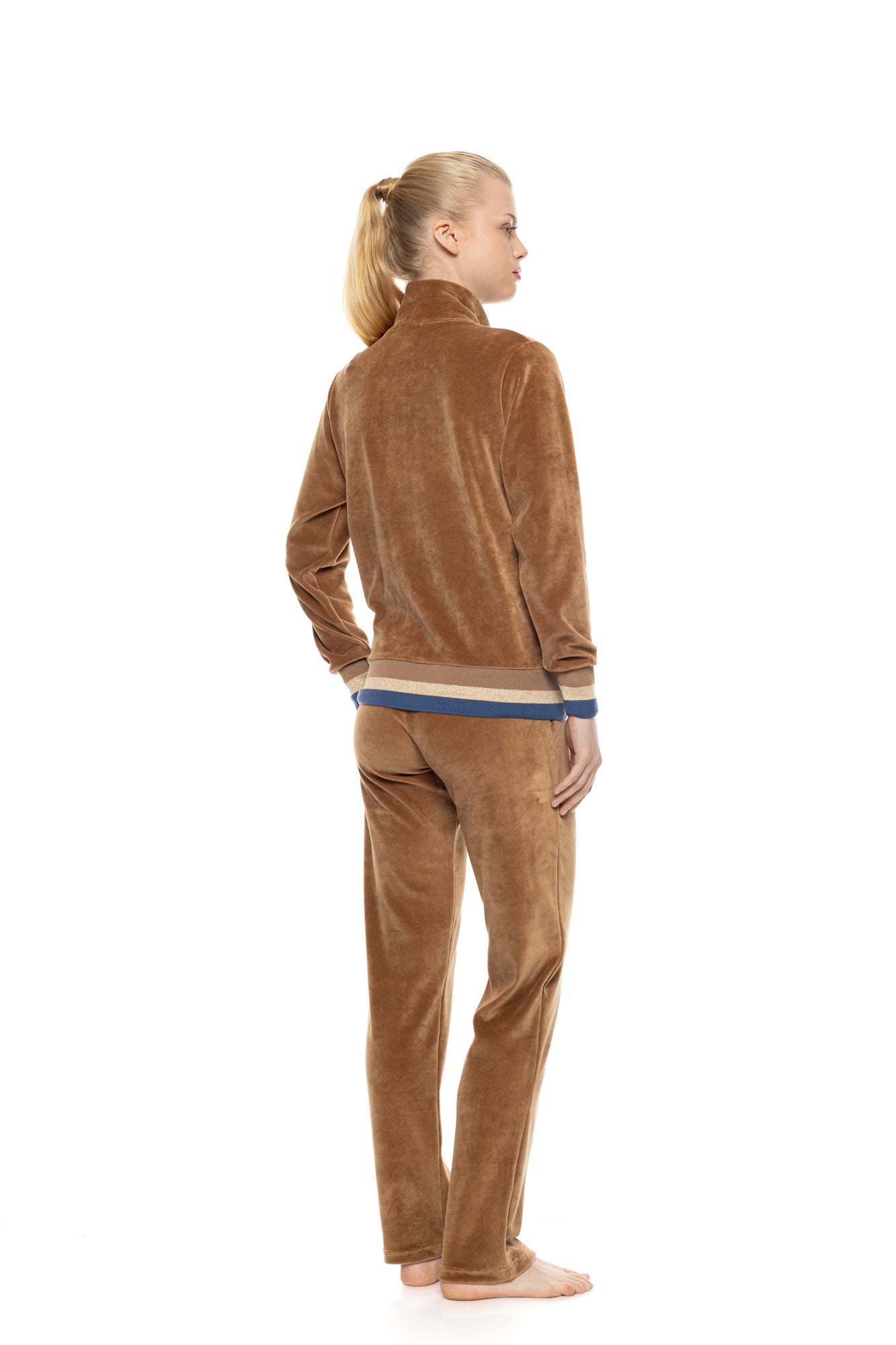 Pink Label - Velvet Knit High-Neck Tracksuit