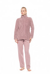 Pink Label - Robe Zipper Fleece Jaquard