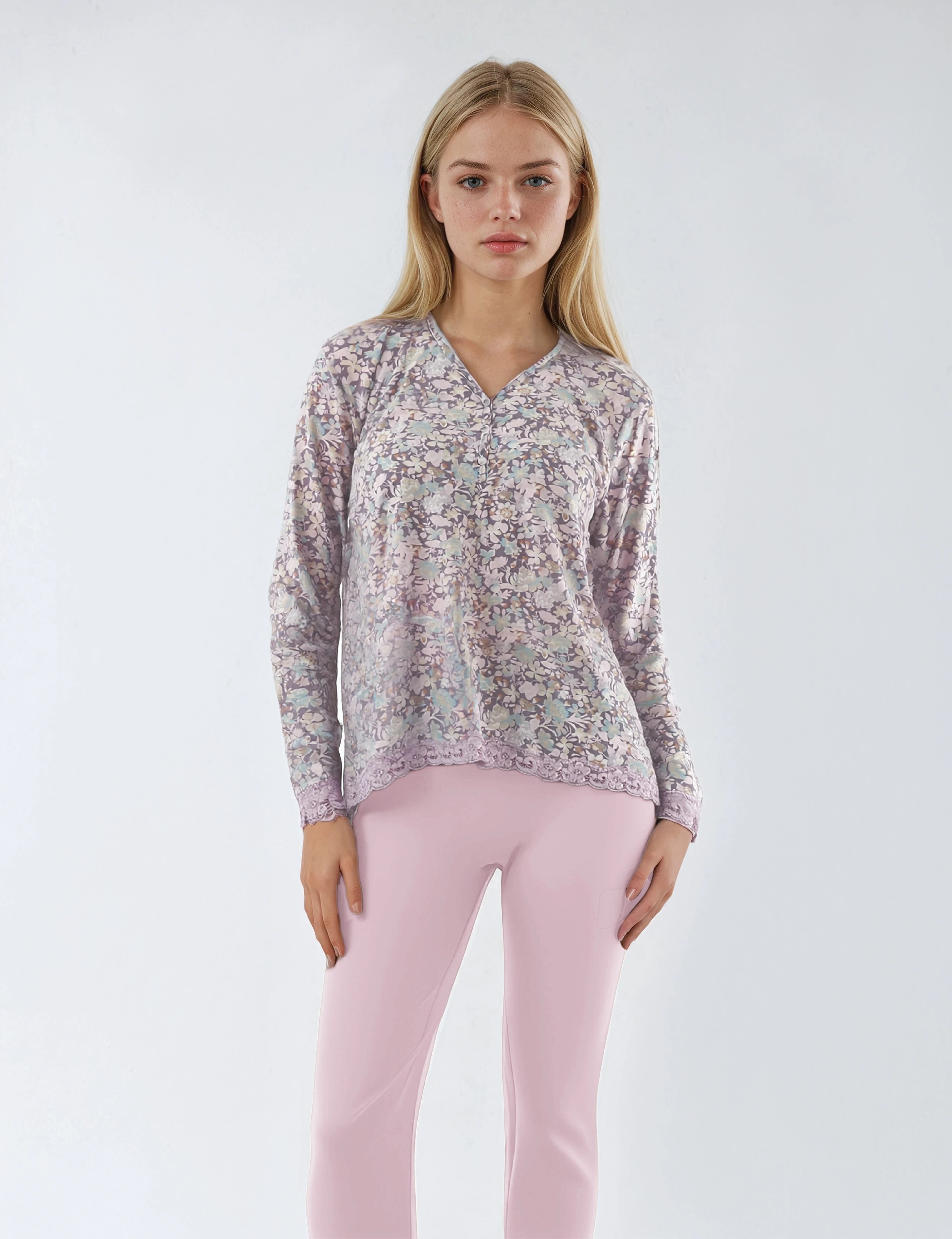Pink Label - Pink Floral Pajamas