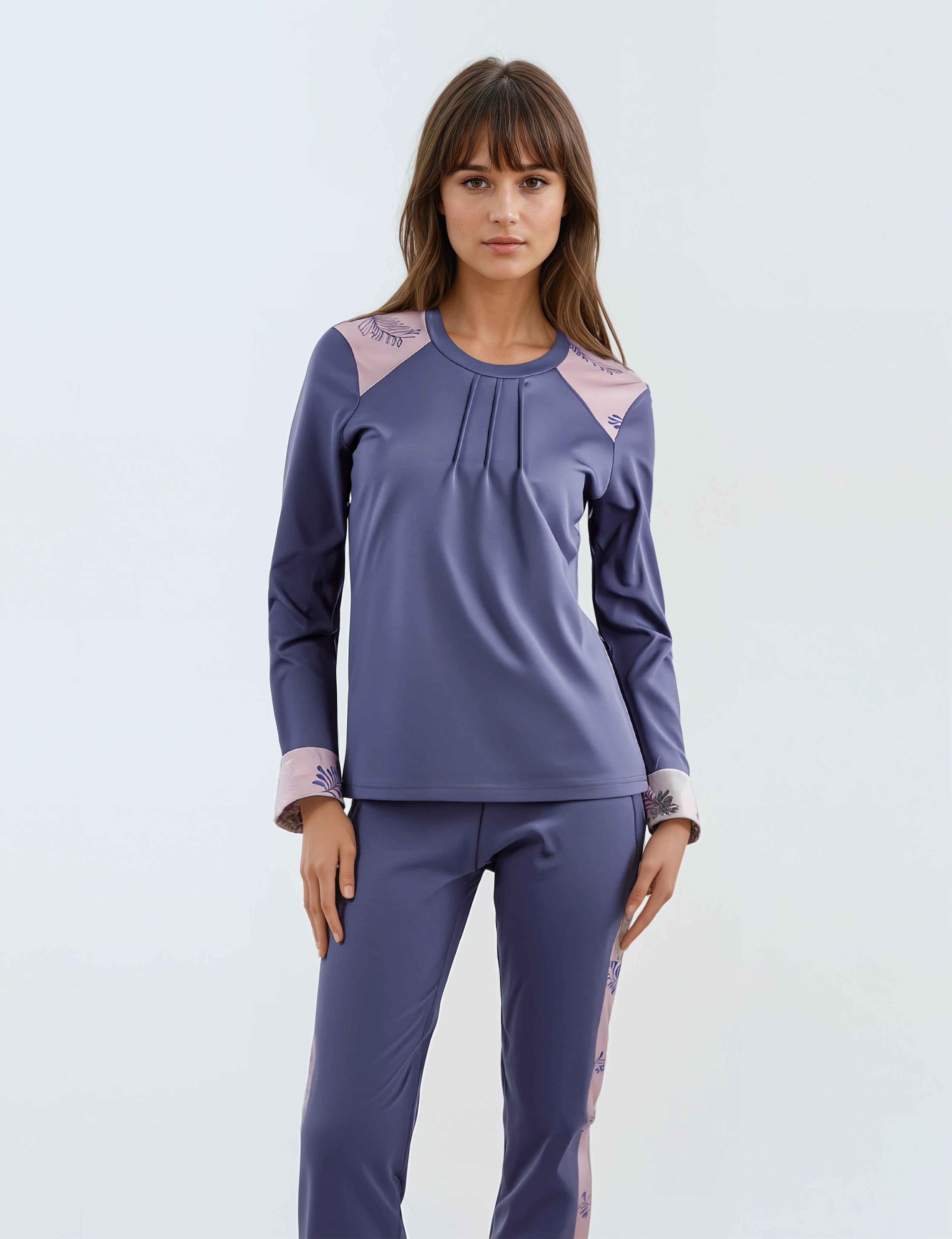 Pink Label - Purple Leaves Pyjama