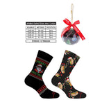 Walk - Christmas ornament-patterned socks in a 12-pack gift box made of soft Bamboo