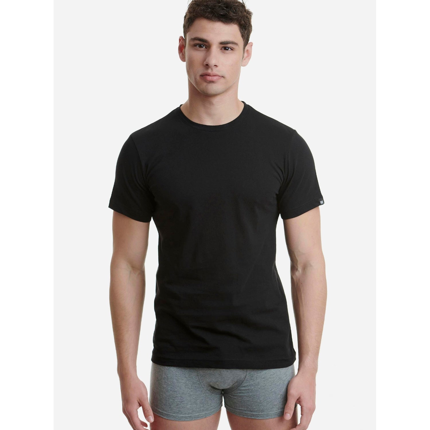 Walk - T-shirt με λαιμόκοψη από απαλό Cotton